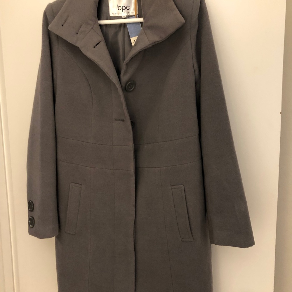 Women’s Long Grey Wool Lined Coat